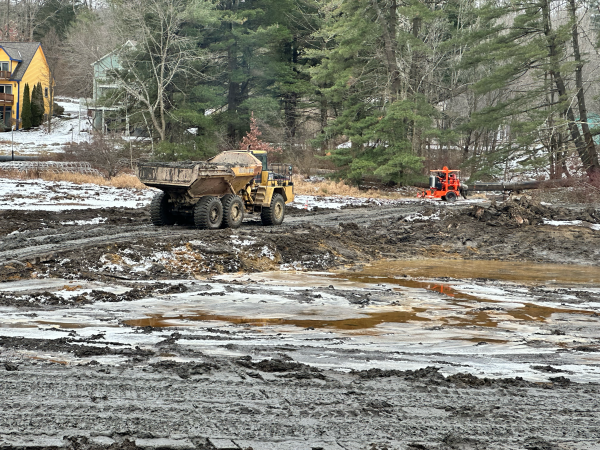 Sediment being removed