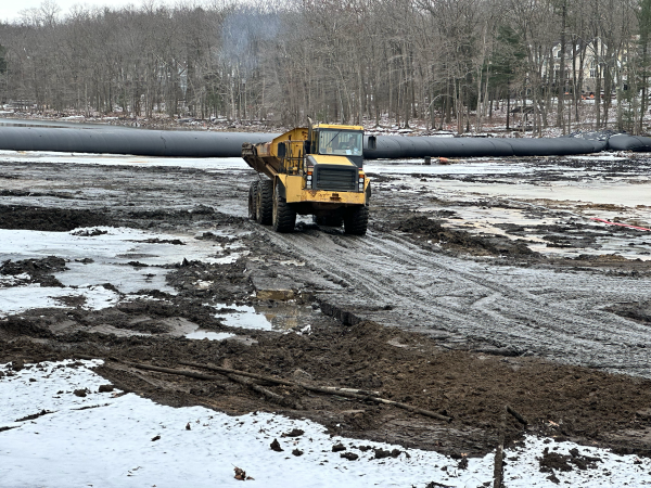 Sediment being removed