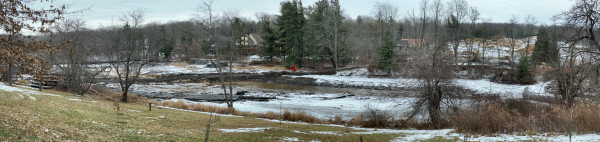 Cove with excavation work